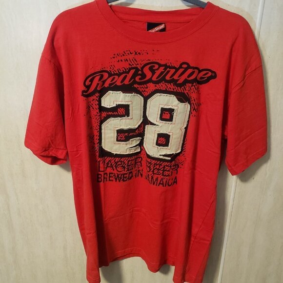 RARE | Red Stripe 28 Lager Beer Brewed in Jamaica T-Shirt | Size XL - Picture 2 of 4